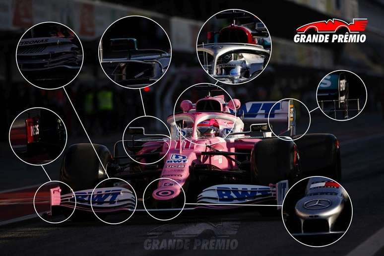 Detalhes e semelhan&ccedil;as do RP20 para o Mercedes W10 