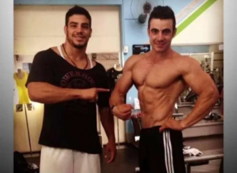 Rafael e Vitor Capial em 2014, antes da primeira competição do atleta (Foto: divulgação)