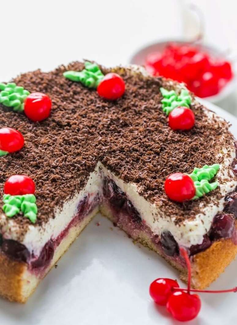 70. Bolo de natal de dar água na boca. Fonte Pinterest