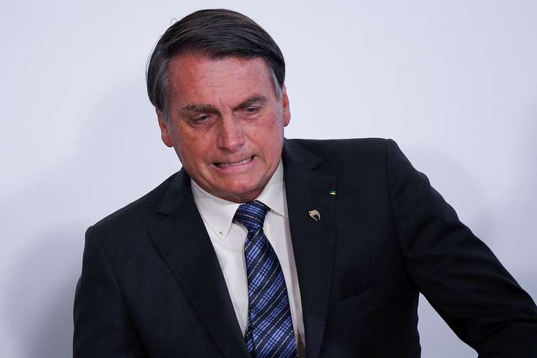 Presidente Jair Bolsonaro durante cerimônia no Palácio do Planalto
14/10/2020
REUTERS/Adriano Machado