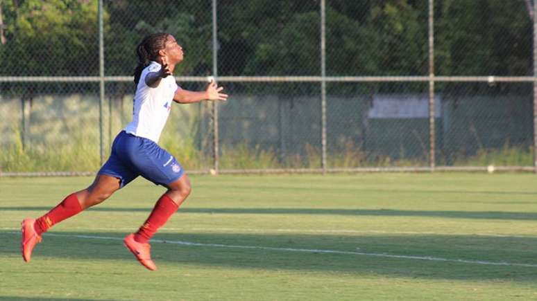 Daniel comemora gol nos minutos finais do clássico contra o Vitória, pelo Brasileirão (Foto:Rafael Machado/EC Bahia)