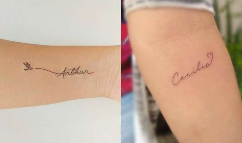 Tatuagem com o nome do filho: 18 ideias incríveis para se inspirar