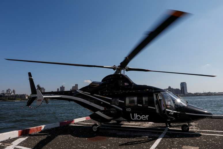 Helicóptero operado pela Uber. 2/10/2019.  2, 2019. REUTERS/Mike Segar