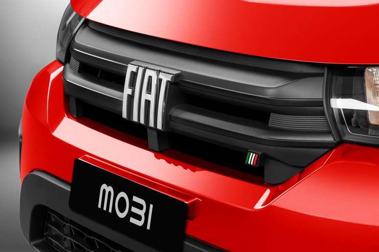 Novo logotipo Script da Fiat e a bandeirinha com as cores da Itália compõem visual do Mobi 2021.