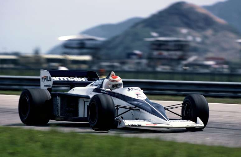 Nelson Piquet e o Brabham BMW BT52: carro do bicampeonato será pilotado por seu filho, Pedro Piquet.