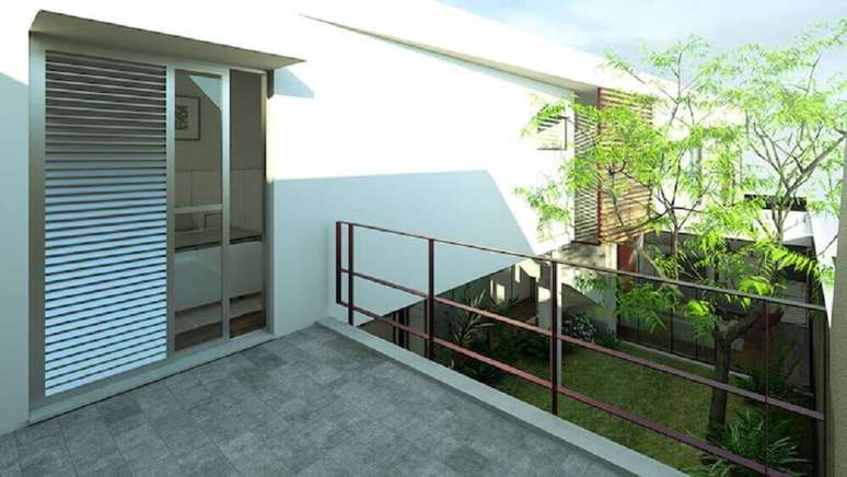 82. Varanda com guarda corpo de ferro &ndash; Foto: OD VO