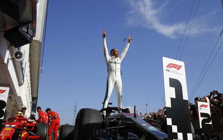 67 – No GP da Hungria de 2018, Lewis Hamilton venceu e seguiu firma na virada da briga pelo título 