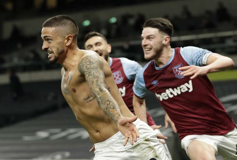 Lanzini marcou o gol de empate do West Ham contra o Tottenham