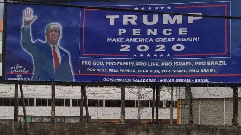 Governador Valadares tem outdoor de apoio a Trump