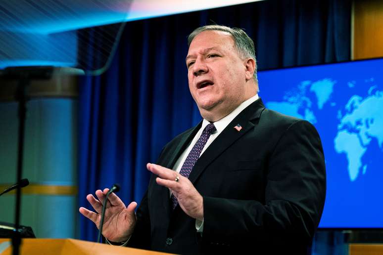 Secretário de Estado dos EUA, Mike Pompeo
14/102/2020
Manuel Balce Ceneta/Pool via REUTERS