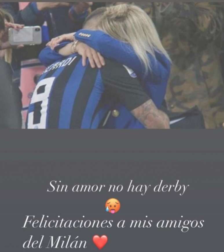 Mulher de Icardi cutucou ex-clube do marido (Foto: Reprodução)