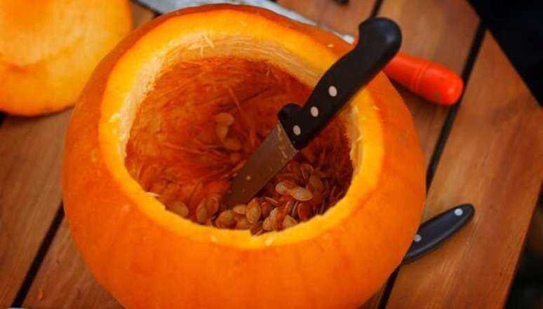 9. Aprenda como fazer ab&oacute;bora de halloween de forma simples. Fonte: Blog do P&atilde;o