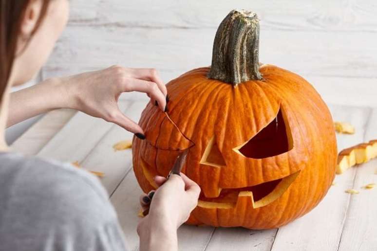 4. Como fazer abóbora de halloween de forma fácil. Fonte: Blog do Pão