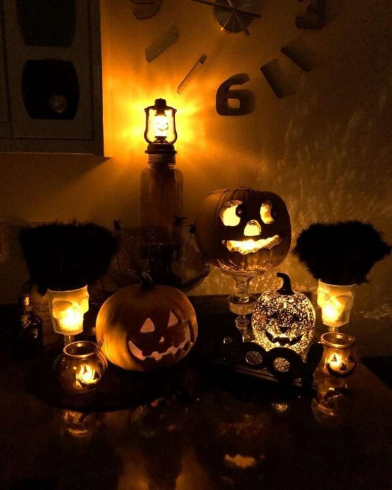 17. Diferentes modelos de abóbora de halloween iluminadas. Fonte: Yuleima.fernandez