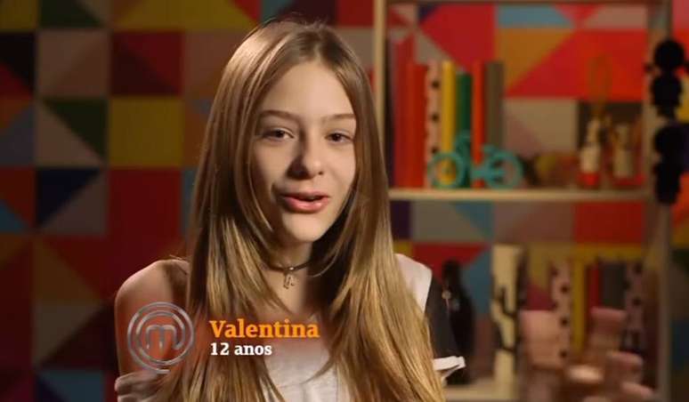 Valentina esteve entre os participantes do 'MasterChef Júnior' em 2015  