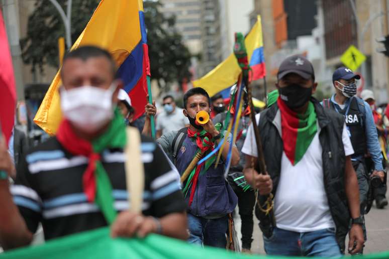 Protesto contra governo do presidente da Colômbia em Bogotá
21/10/2020
REUTERS/Luisa Gonzalez