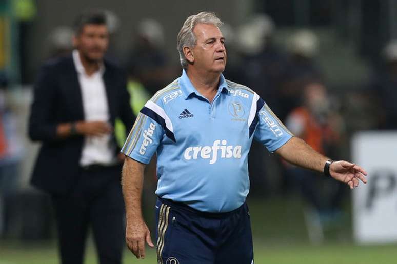 Tico dos Santos orienta o Palmeiras no Allianz Parque (Foto:) Agência Palmeiras/Divulgação