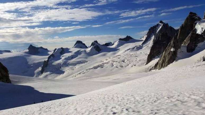 Área perto da Ponta Helbronner, no maciço do Monte Bianco