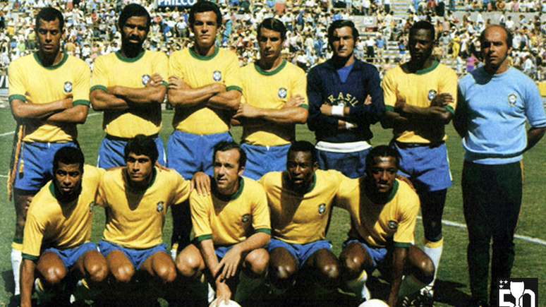 Seleção que disputou o jogo contra a Romênia, o último da fase de grupos da Copa do México. Os brasileiros ganharam por 3 a 2