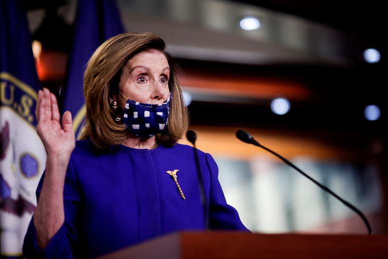 Pelosi, no Congresso
 9/10/ 2020 REUTERS/Carlos Barria