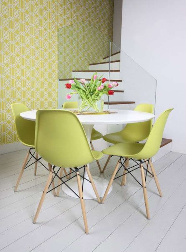 69. Cadeira saarinen verde &ndash; Via: Simples Decora&ccedil;&atilde;o