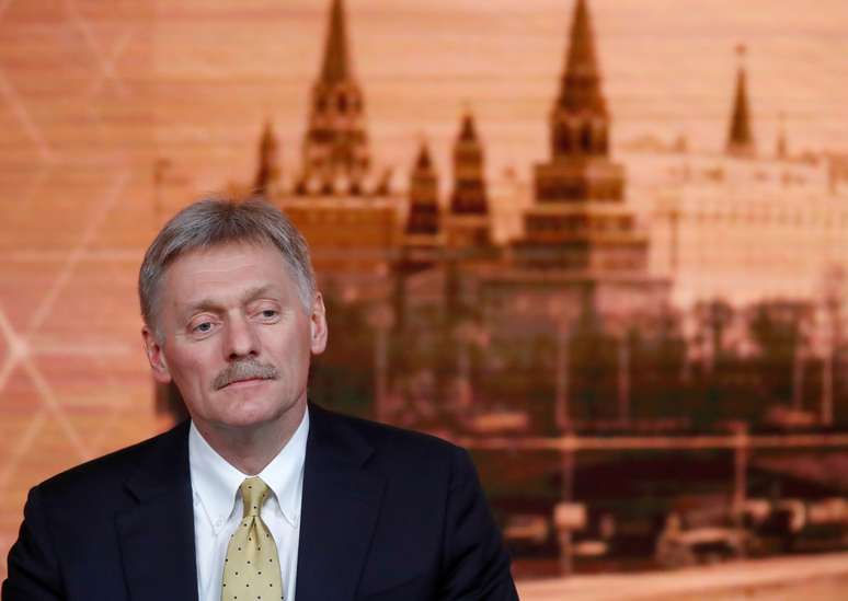 Porta-voz do Kremlin Dmitry Peskov durante entrevista coletiva em Moscou
19/12/2020 REUTERS/Evgenia Novozhenina