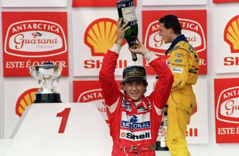 Ayrton Senna é embaixador da TAG Heuer e foi homenageado em 2020 (Foto: JULIO PEREIRA / AFP)