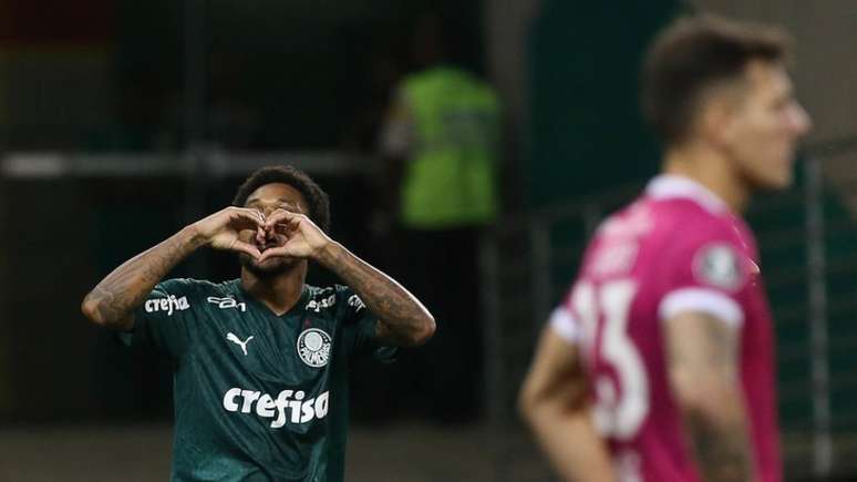 Luiz Adriano marcou duas vezes contra o Atlético-GO (Foto: Divulgação/Palmeiras)