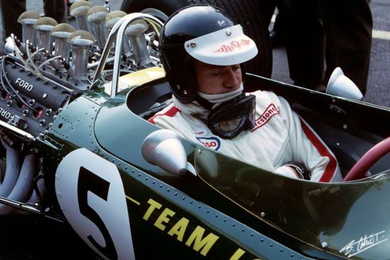Jim Clark: em seu tempo, o recorde foi construído com os carros verdes do britânico Team Lotus.