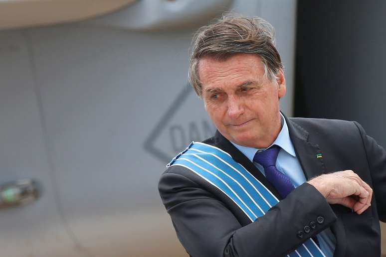 Presidente Jair Bolsonaro durante cerimônia na Base Aérea de Brasília
23/10/2020 REUTERS/Adriano Machado