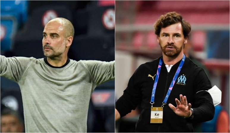 Pep Guardiola e André Villas-Boas: nesta terça treinadores se enfrentam pela Liga dos Campeões (Foto: AFP; AFP)