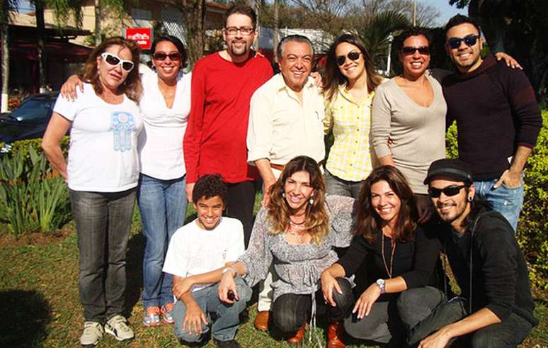Mauricio de Sousa, em foto de acervo, com todos os filhos