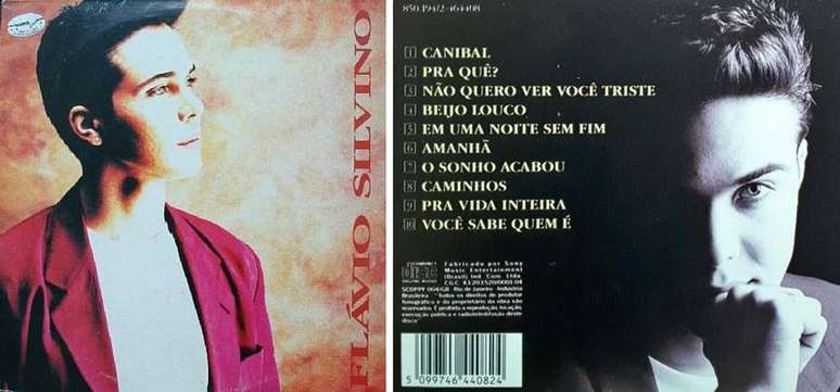 Capa e contracapa do disco lan&ccedil;ado por Fl&aacute;vio Silvino como cantor &nbsp;