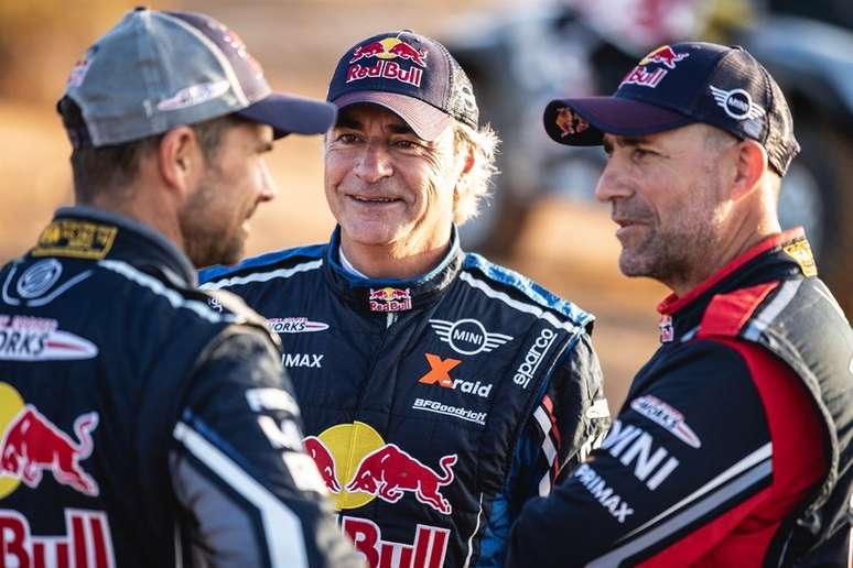 Cyril Despres, Carlos Sainz e Stéphane Peterhansel: três vencedores do Sertões 