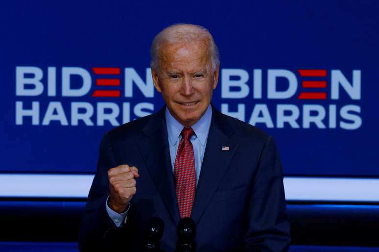 Joe Biden discursa em Wilmington, no Estado norte-americano de Delaware
28/10/2020 REUTERS/Brian Snyder