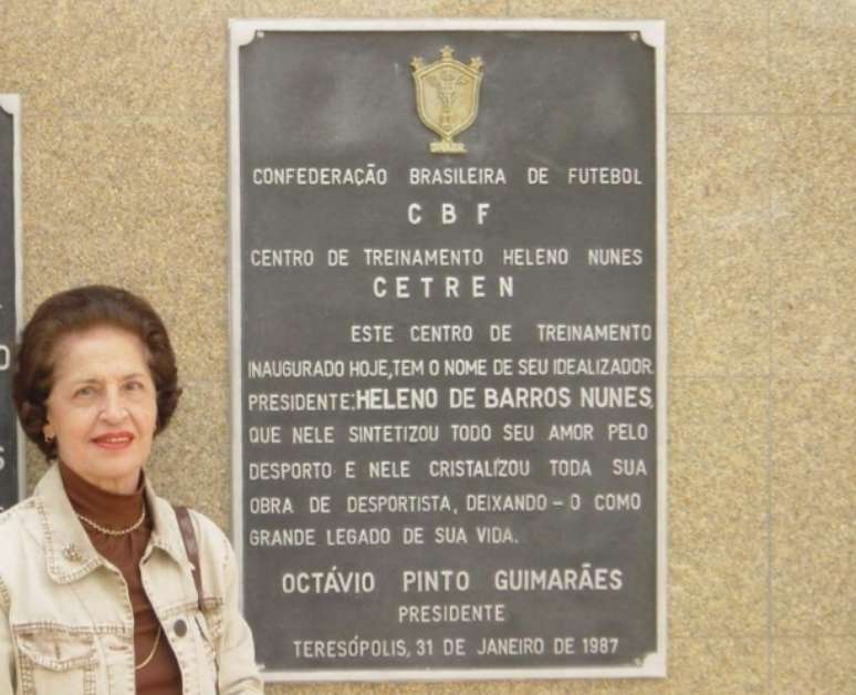Viúva de Heleno Nunes lutou por anos para manter vivo o nome do CT da CBF (Centro de Treinamento Heleno Nunes)