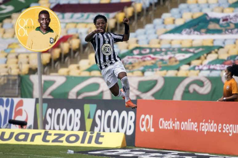 Marinho festejou gol com soco no ar, como Pelé, em jogo contra o Fluminense (Foto: Delmiro Junior/Photo Premium)