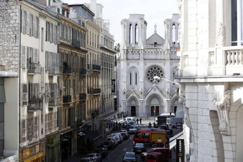 Fachada da Basílica de Notre-Dame, em Nice