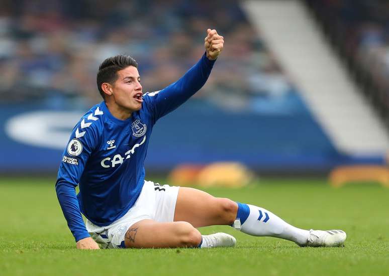 James Rodriguez vai desfalcar o Everton pelo Campeonato Inglês