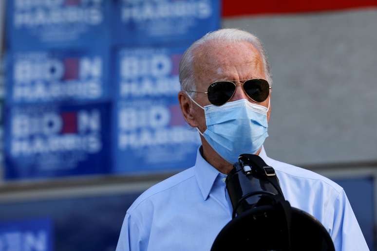 Joe Biden discursa em Fort Lauderdale, no Estado norte-americano da Flórida
29/10/2020 REUTERS/Brian Snyder