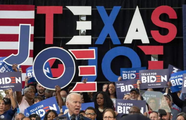 Comício de Joe Biden em Houston, no Texas