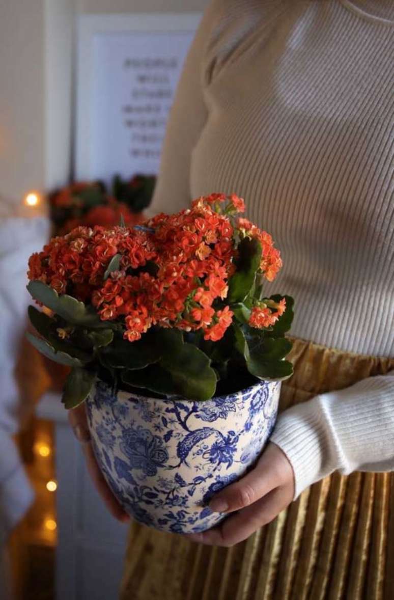 20. Vaso de flor da fortuna de cerâmica – Via: Pinterest