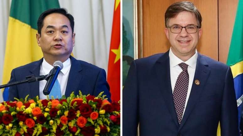 Os embaixadores Yang Wanming e Todd Chappman: pressão de ambos o slados