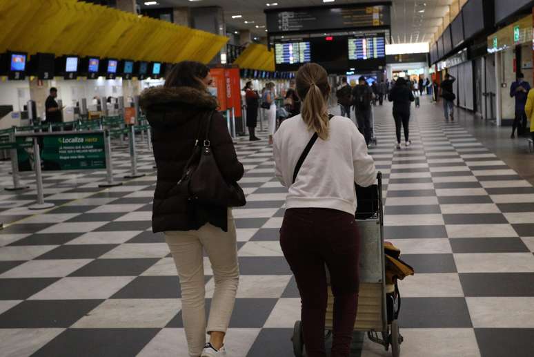 Movimentação no aeroporto de Congonhas, em São Paulo