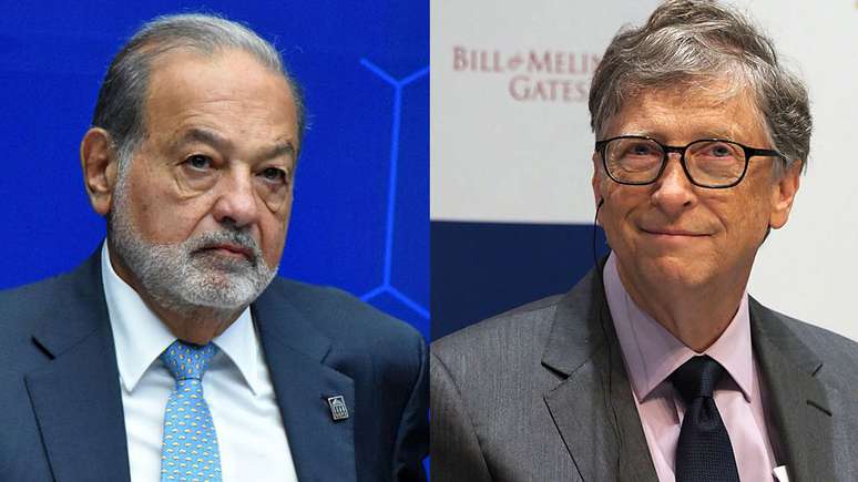 Carlos Slim e Bill Gates, dois bilion&aacute;rios em lados opostos da fronteira M&eacute;xico-EUA