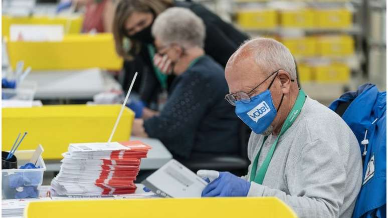 Nos EUA, um candidato precisa de pelo menos 270 votos no Colégio Eleitoral para chegar à Presidência