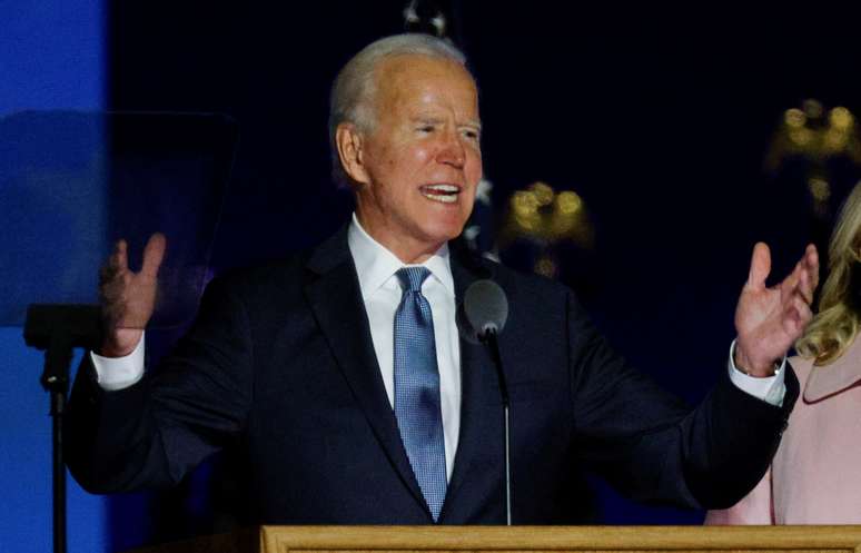 Joe Biden discursa em Wilmington, no Estado norte-americano de Delaware
04/11/2020 REUTERS/Brian Snyder