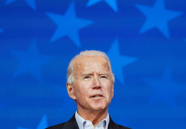 Joe Biden em Wilmington, no Estado norte-americano de Delaware
05/11/2020 REUTERS/Kevin Lamarque 