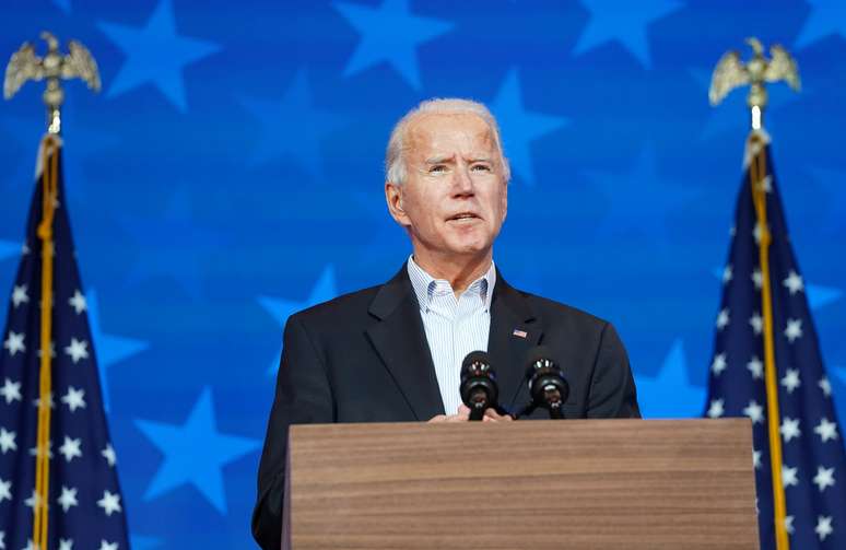 Joe Biden em Wilmington, no Estado norte-americano de Delaware
05/11/2020 REUTERS/Kevin Lamarque