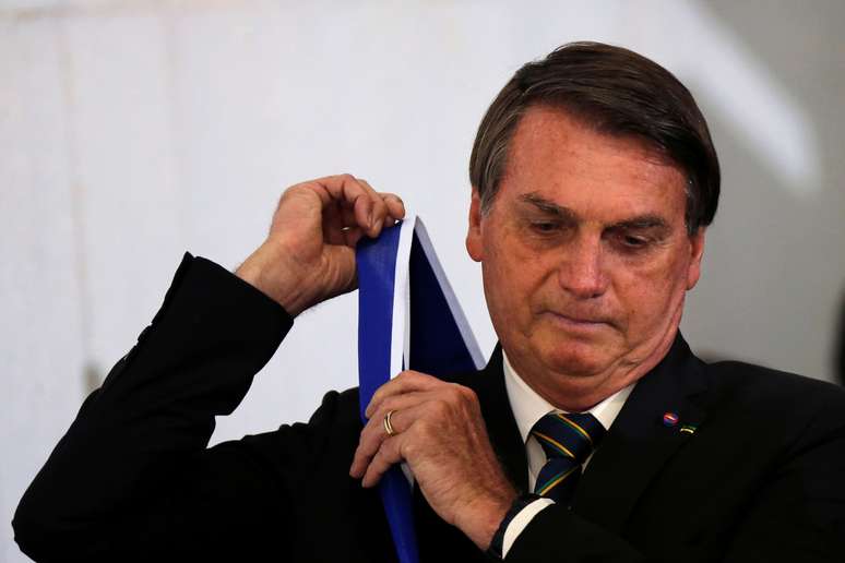 Presidente Jair Bolsonaro durante cerimônia no Palácio Itamaraty, em Brasília
22/10/2020 REUTERS/Adriano Machado